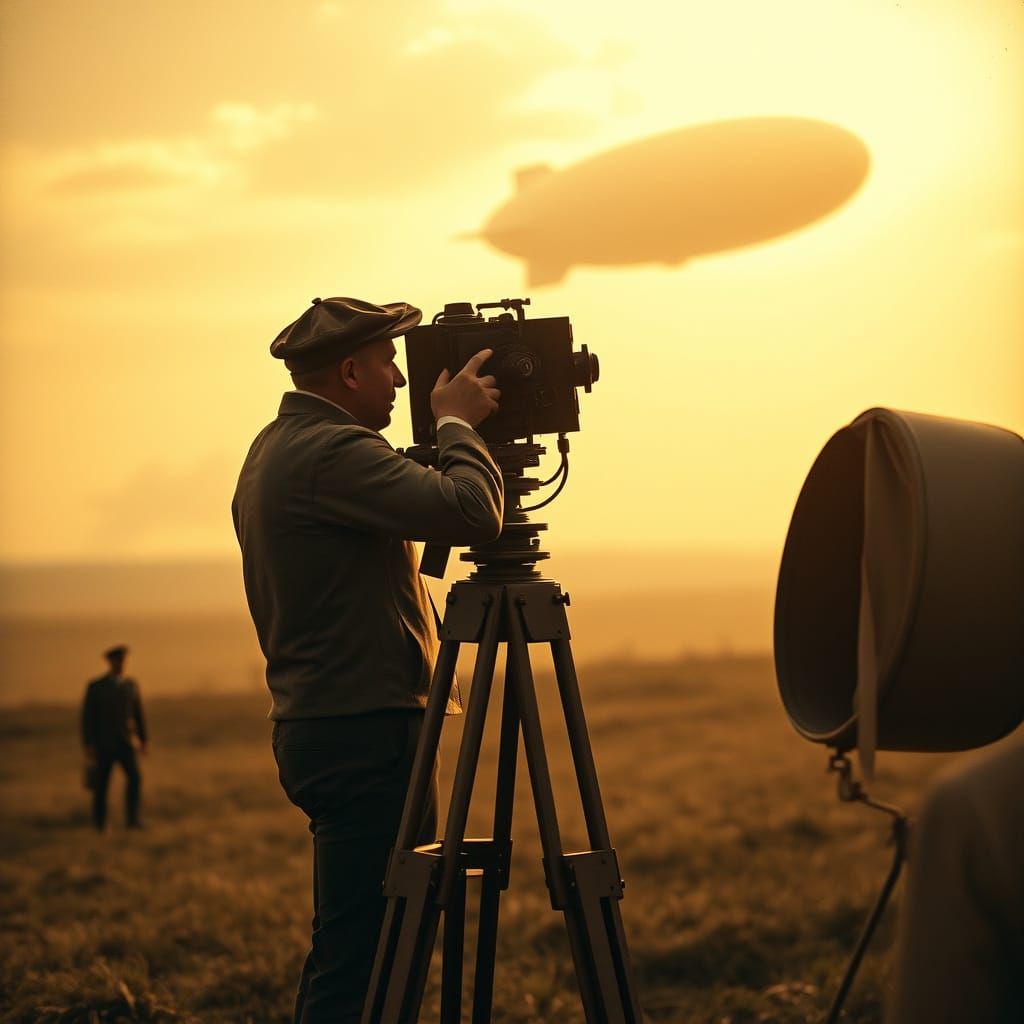 Vintage Photographer Captures Zeppelin's First Flight