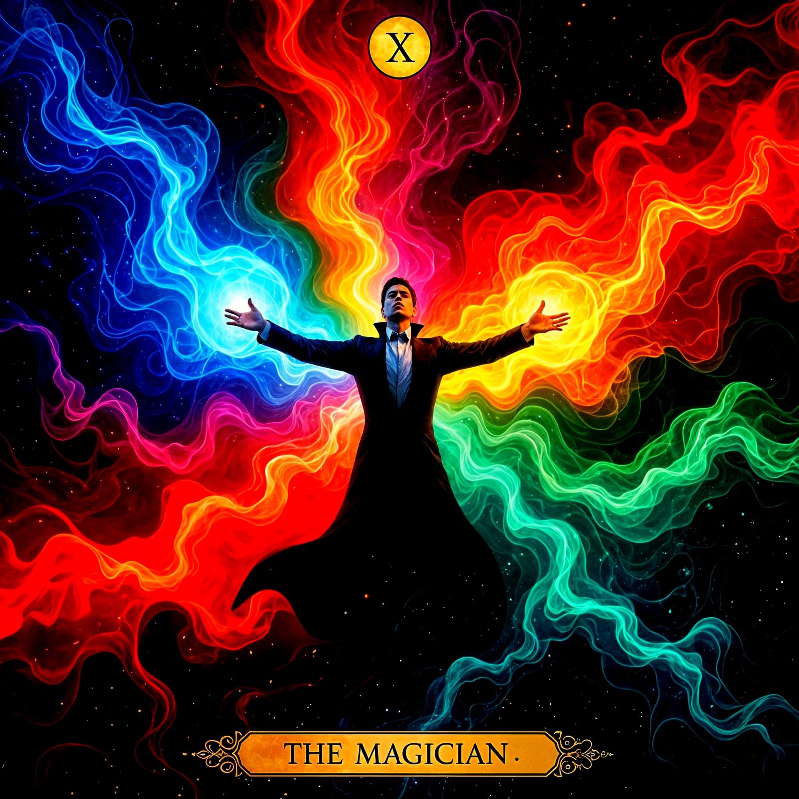 The Magician Tarot Card Explodes with Vivid Colors