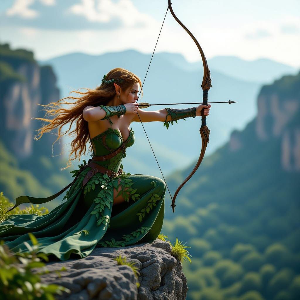 Elven Archer Ready to Strike, Macro Photography