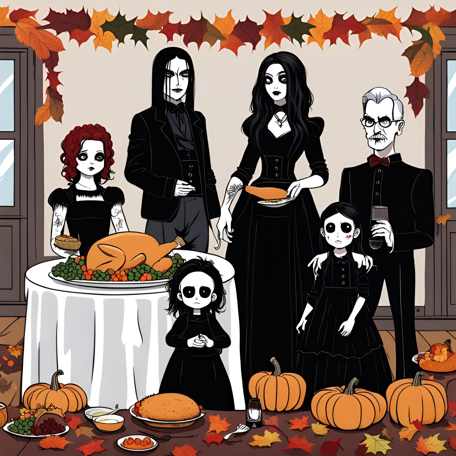 Goth family thanksgiving