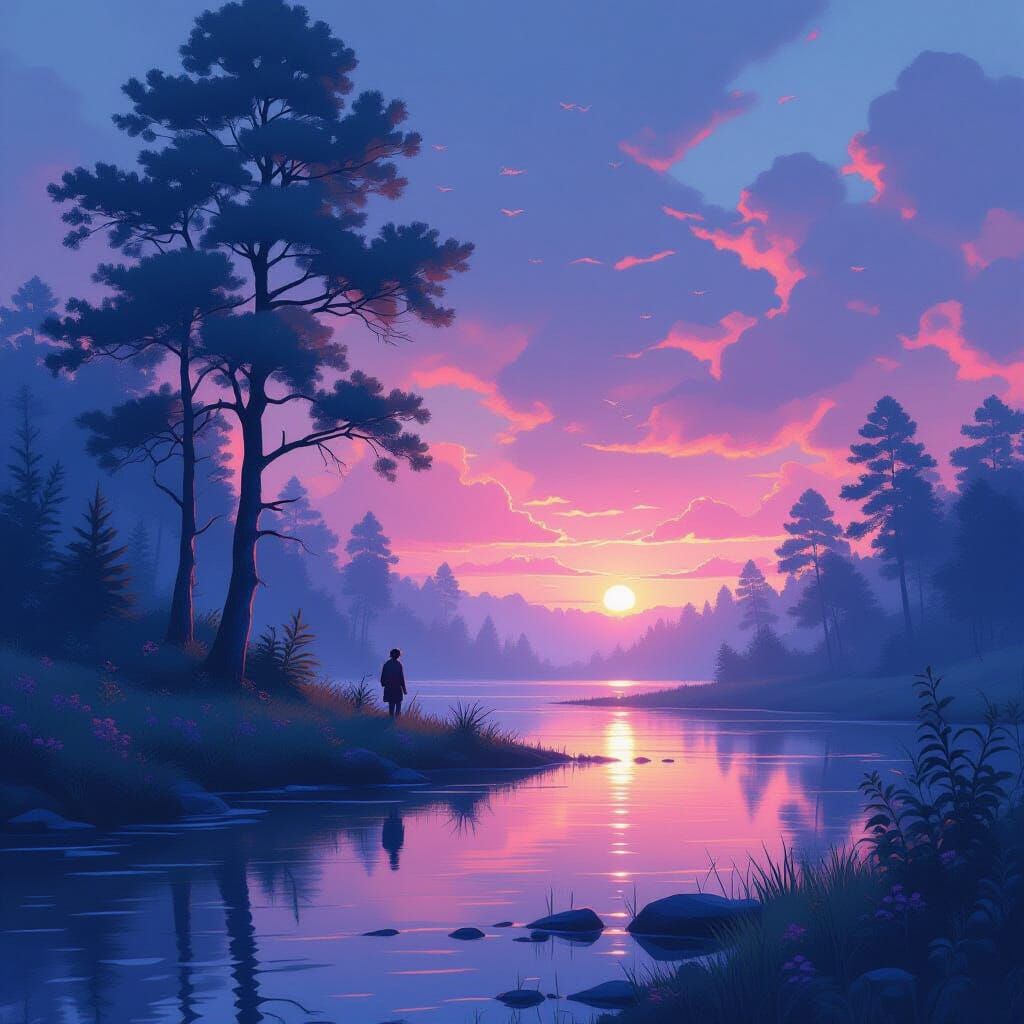 Mystical Dreamlike Scene in Ethereal Colors