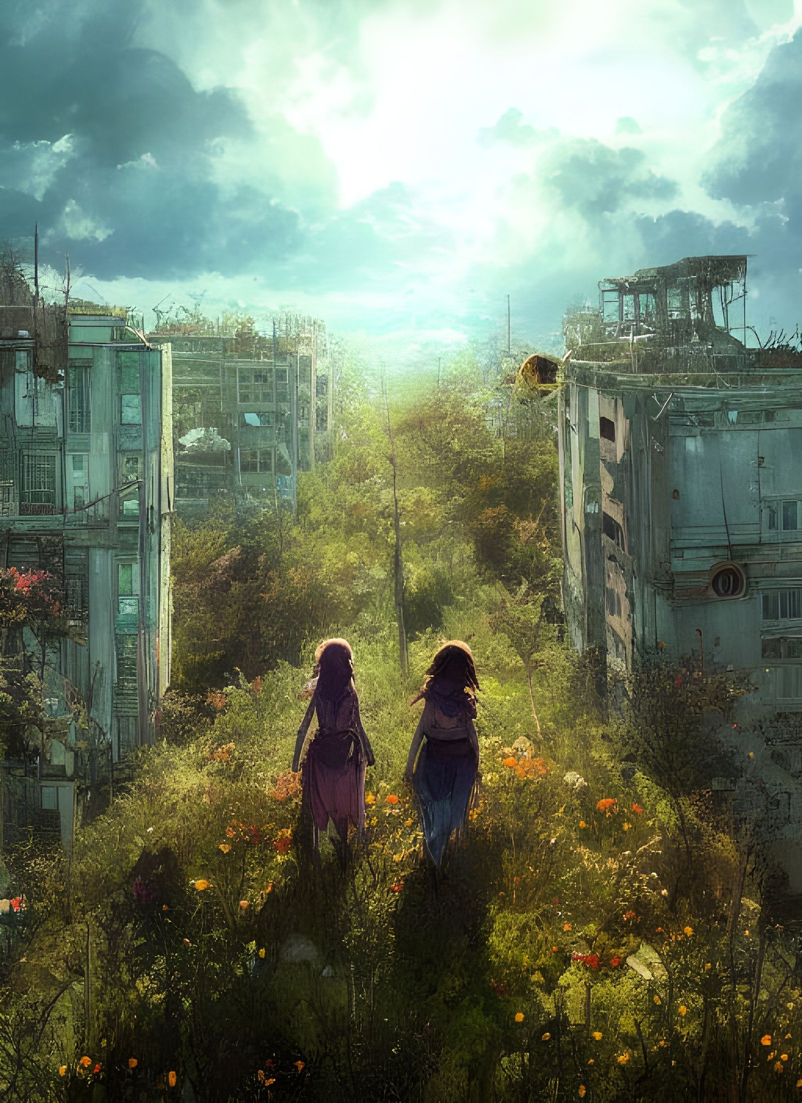 Post-Apocalyptic City Ruins Reclaimed by Nature