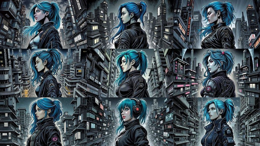 Cyberpunk Goddess Amidst Tokyo Ruins