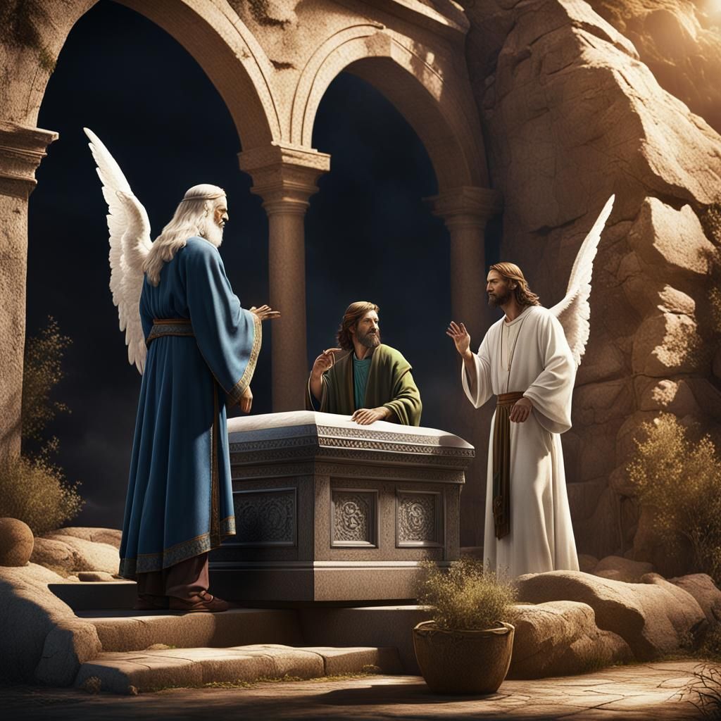 Angels Speak to Mary at Empty Tomb