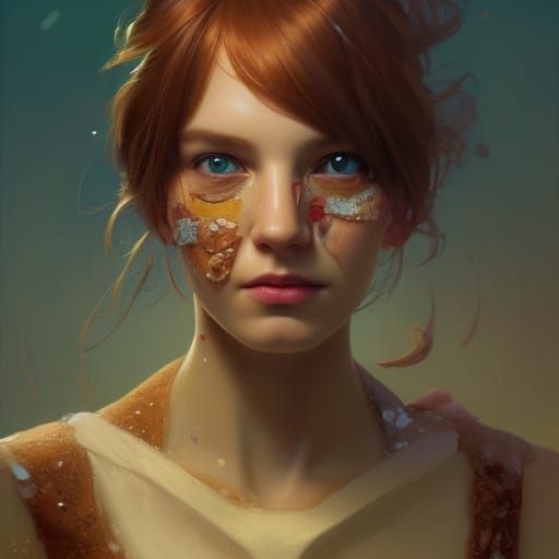 Gingerbread House Portrait in Hyperdetailed Digital Art