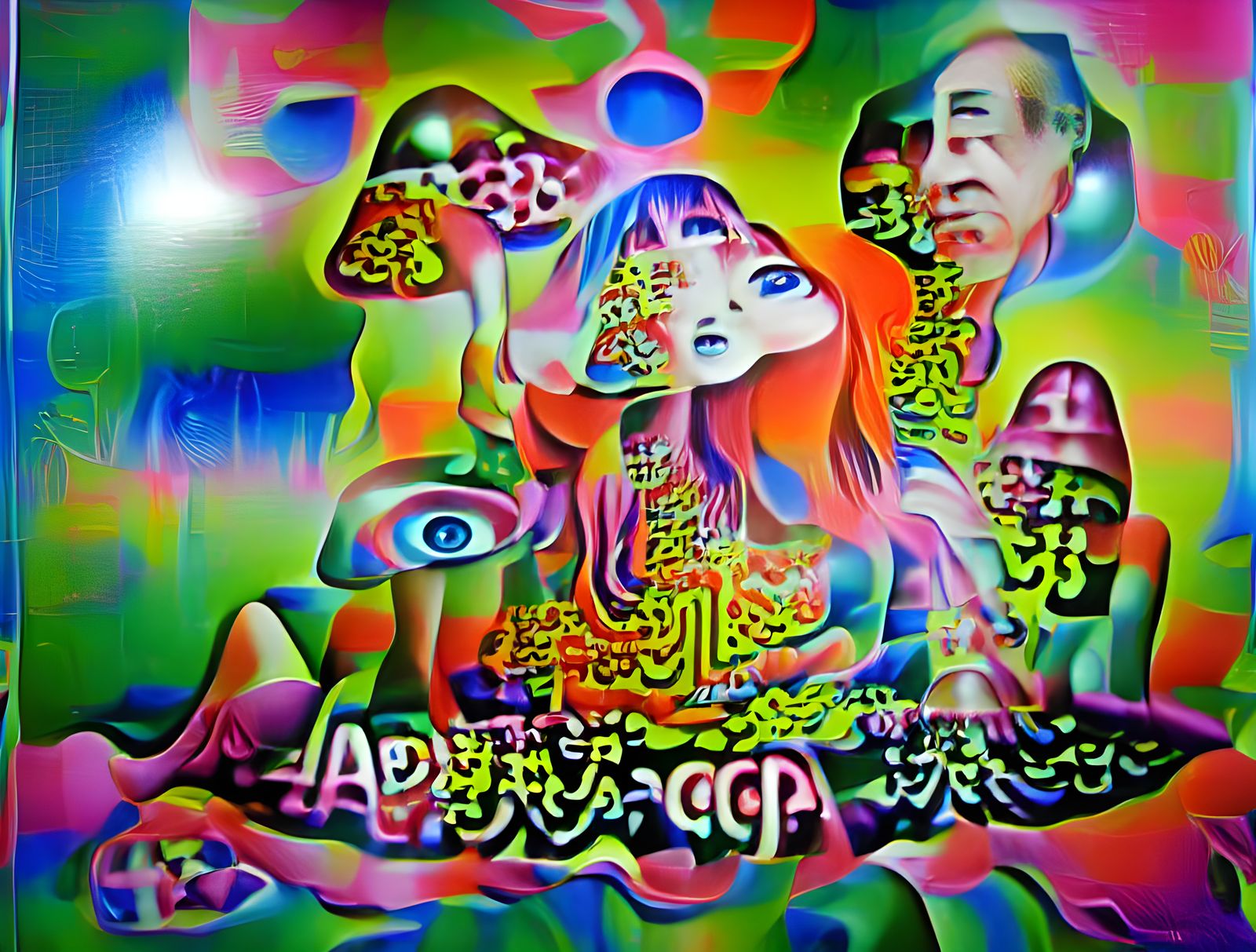 Psychedelic Pop Art in Digital Age Style