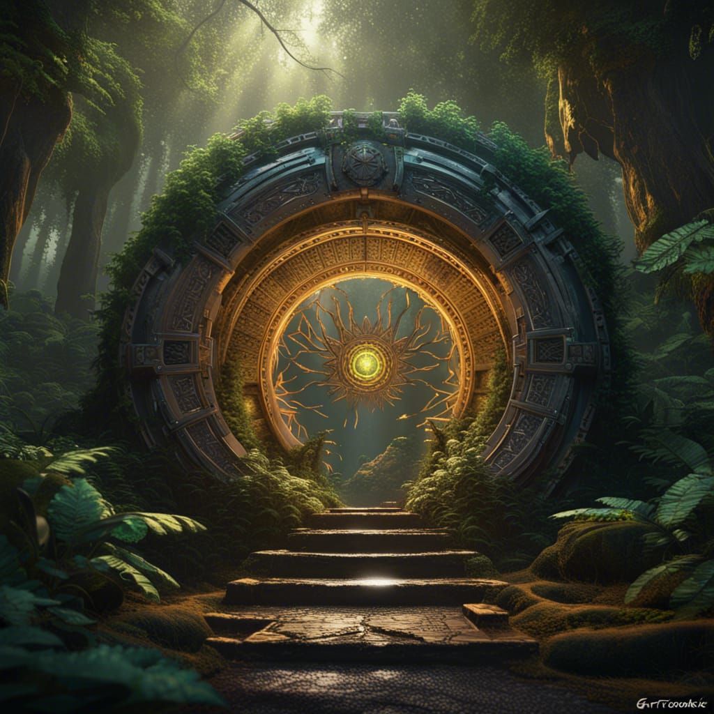 Secret Forest Portal: Fantasy Concept Art