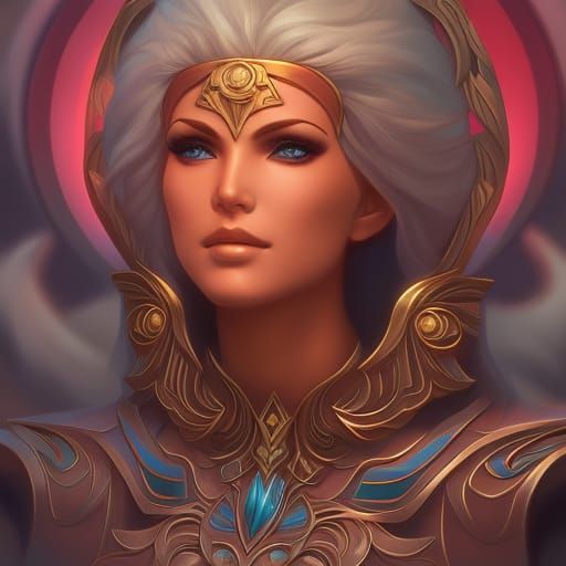 Mayan Calendar Portrait in Art Nouveau Style