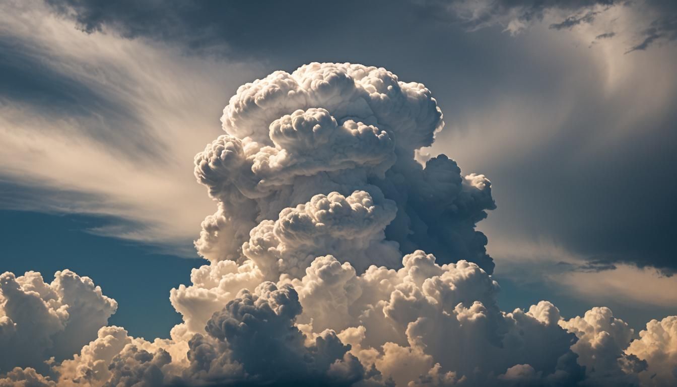 Pileus Cloud Weather Phenomenon in Natural Lighting