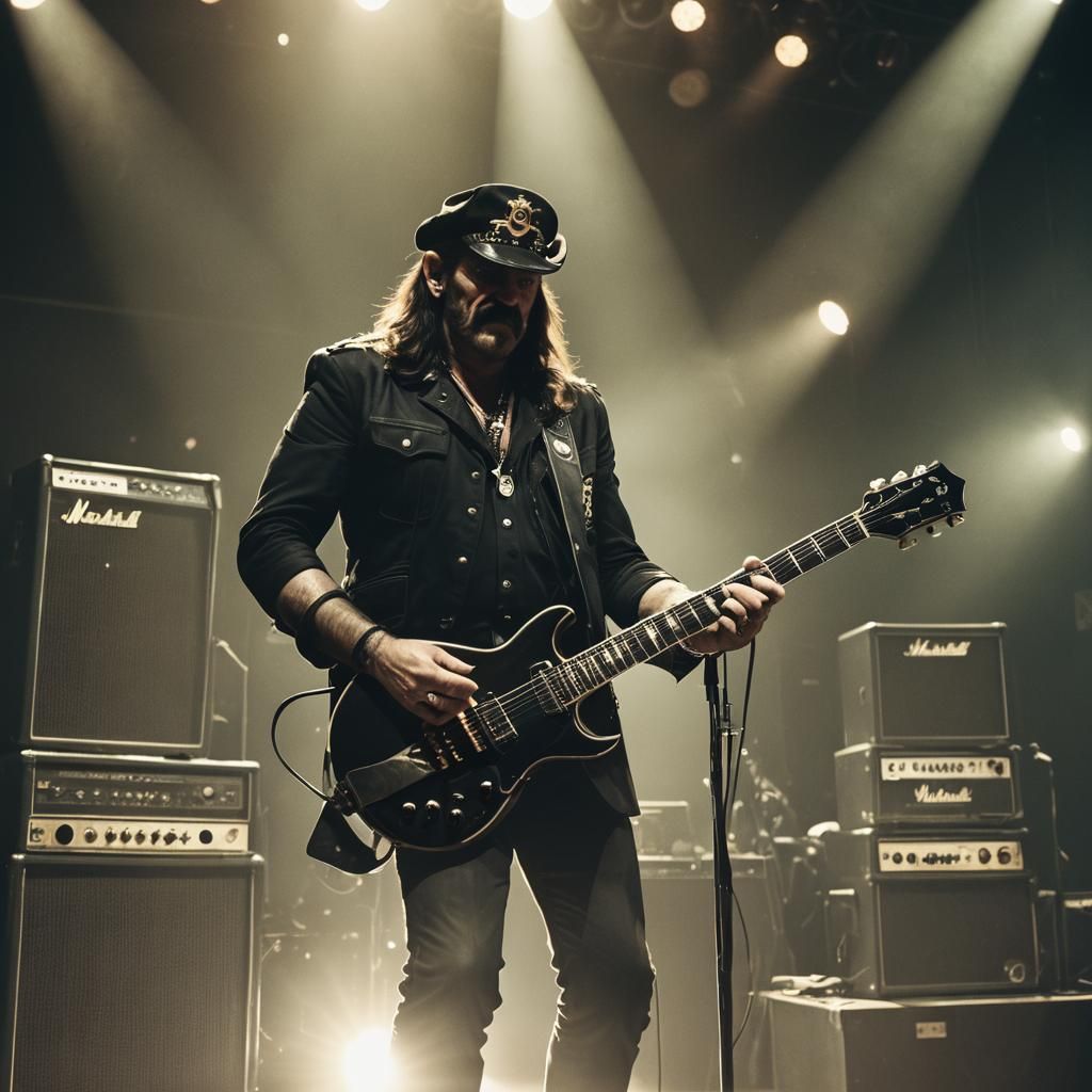 Epic Stage Performance with Dramatic Lighting