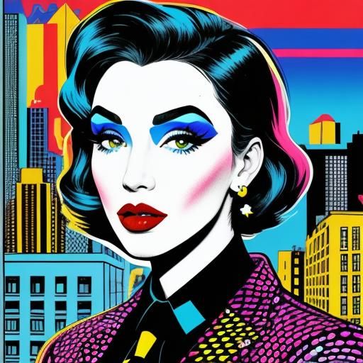 Pop Art Portrait in Roy Lichtenstein Style