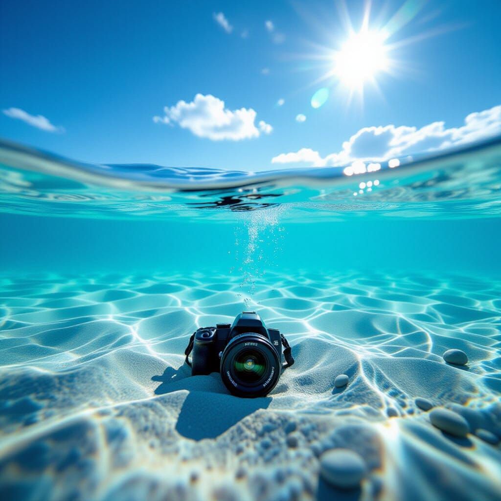 Turquoise Ocean Water: Ultra-Realistic 8K Photorealism