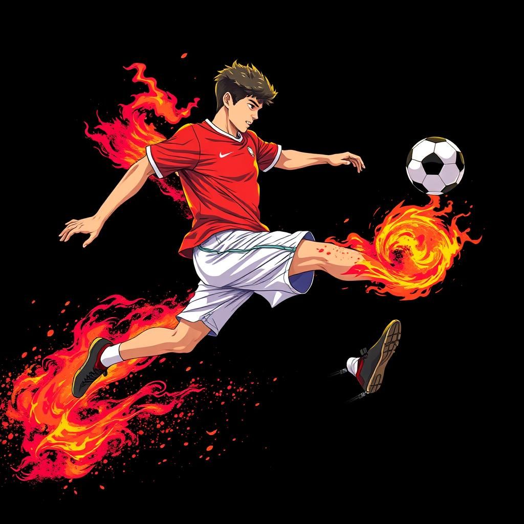 Una imagen de un jugador de fútbol vestido completamente de ...