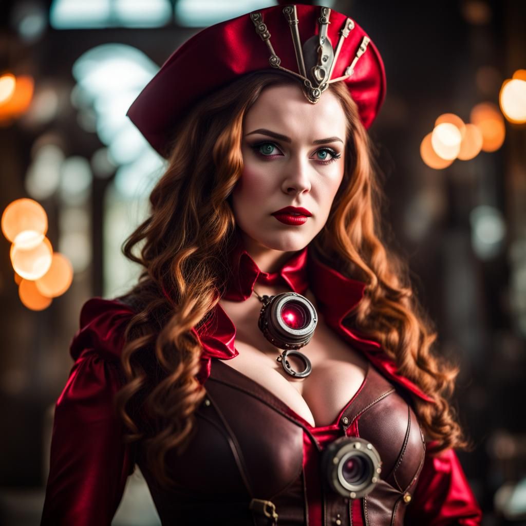 Cyber Steampunk Scarlet Witch, Professional Photography