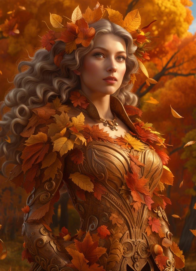 Autumn Personified: A Hyper-Detailed Portrait