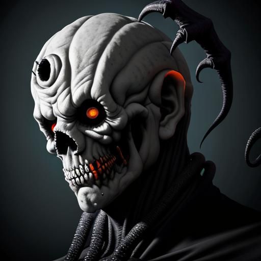 Creepy Horror Fusion: Pumpkin and Eldritch Abomination