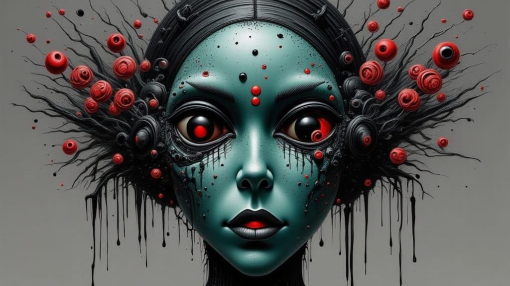 Trypophobia Portrait with Dynamic Lighting