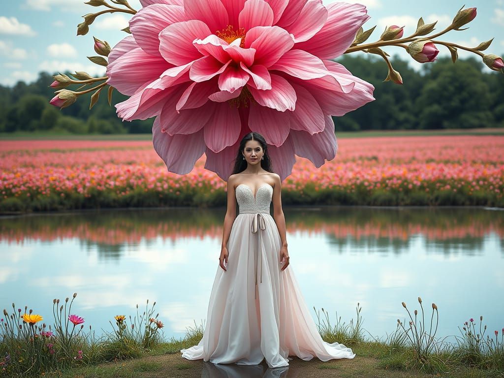 Ethereal Evening in a Whimsical Garden