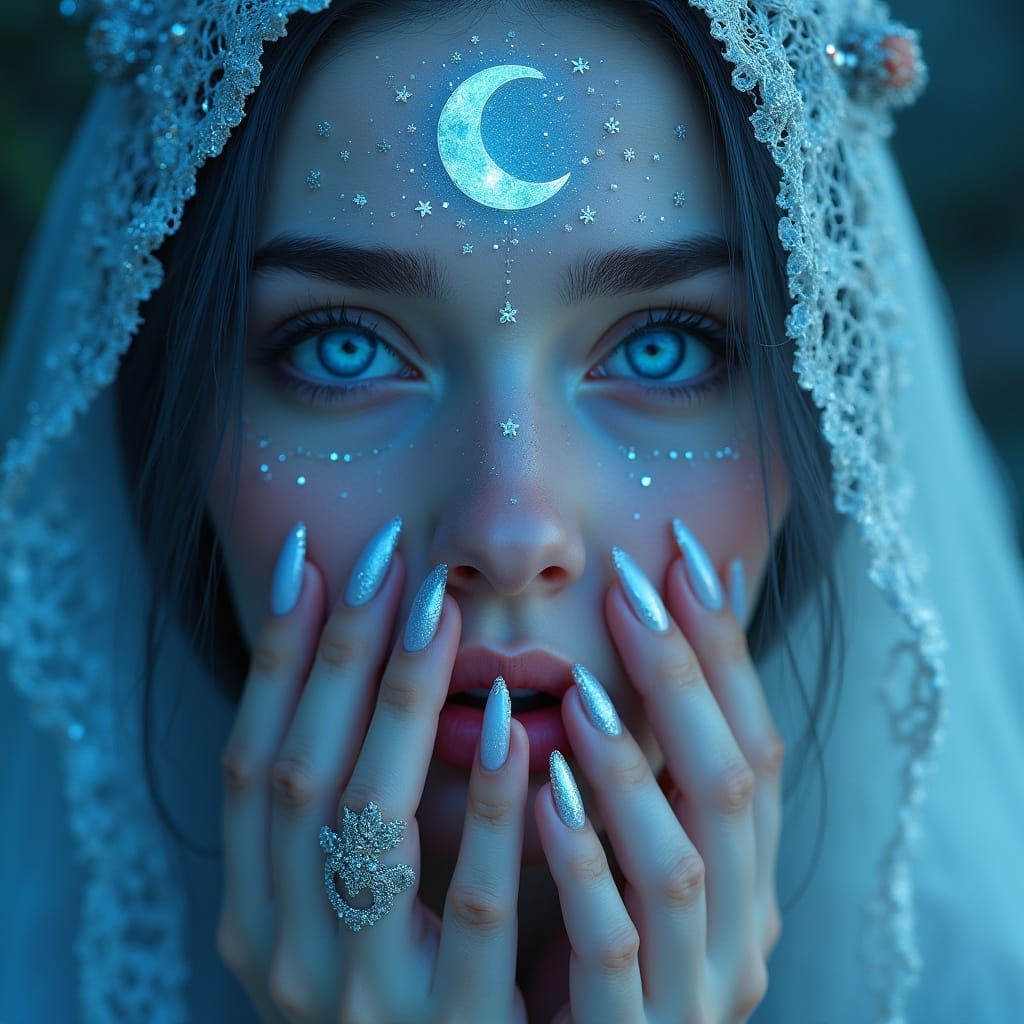 Enchanting Hyperrealistic Portrait of a Mystical Woman in Ar...