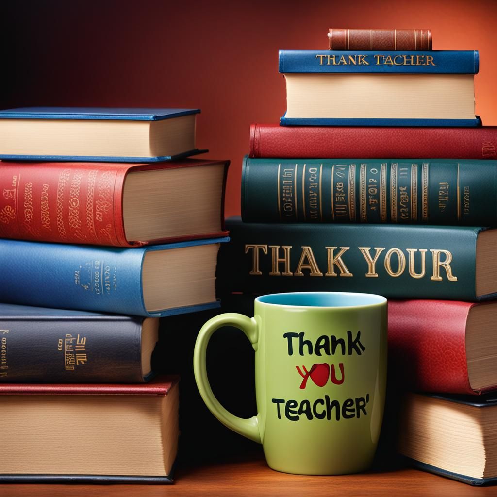 Realistic Portrait: Thank You Teacher Card Still Life