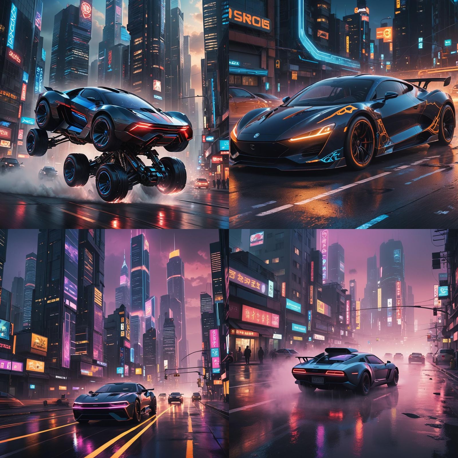 Detailed Matte Painting of a Dream Car