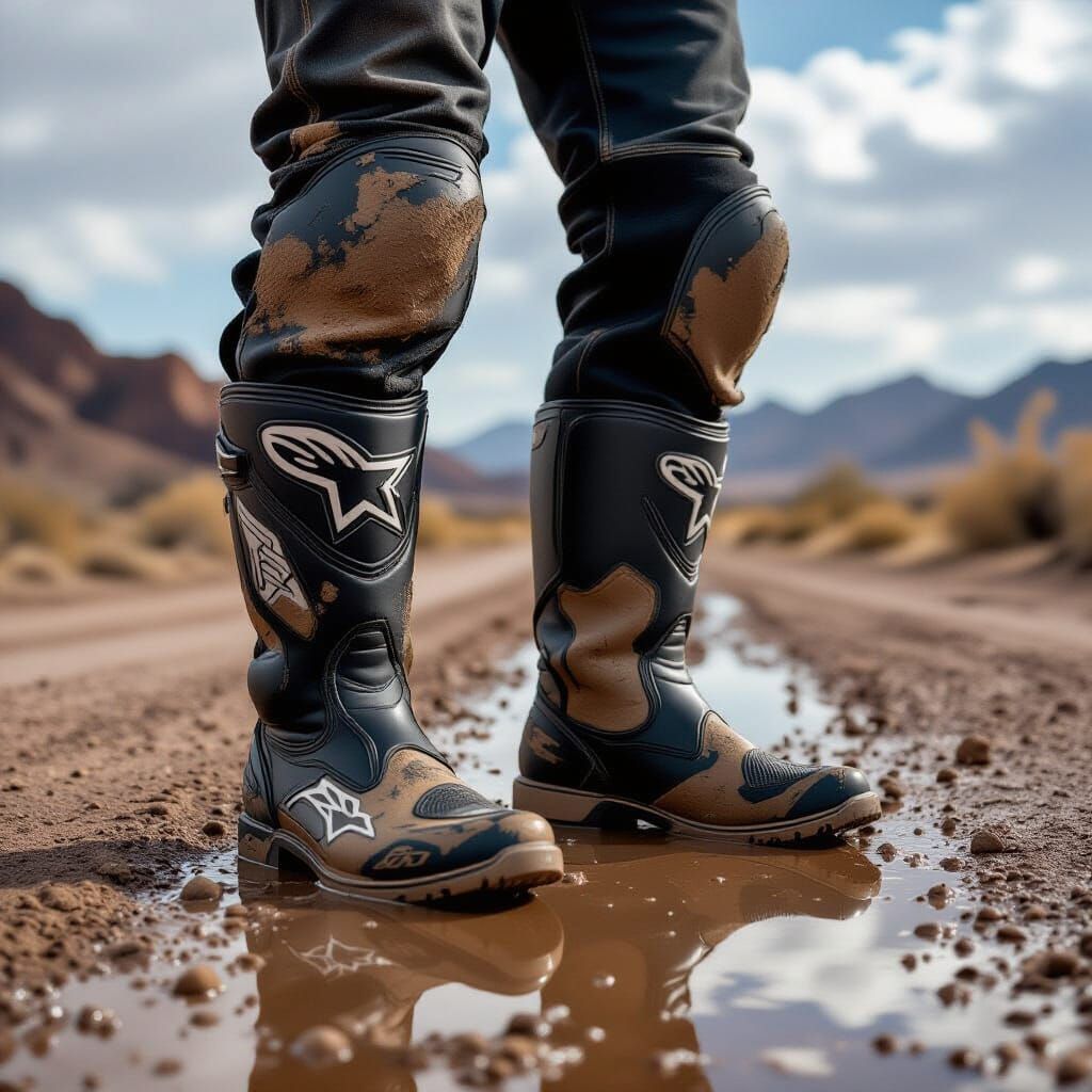 Alpinestars Boots in Desert After Storm