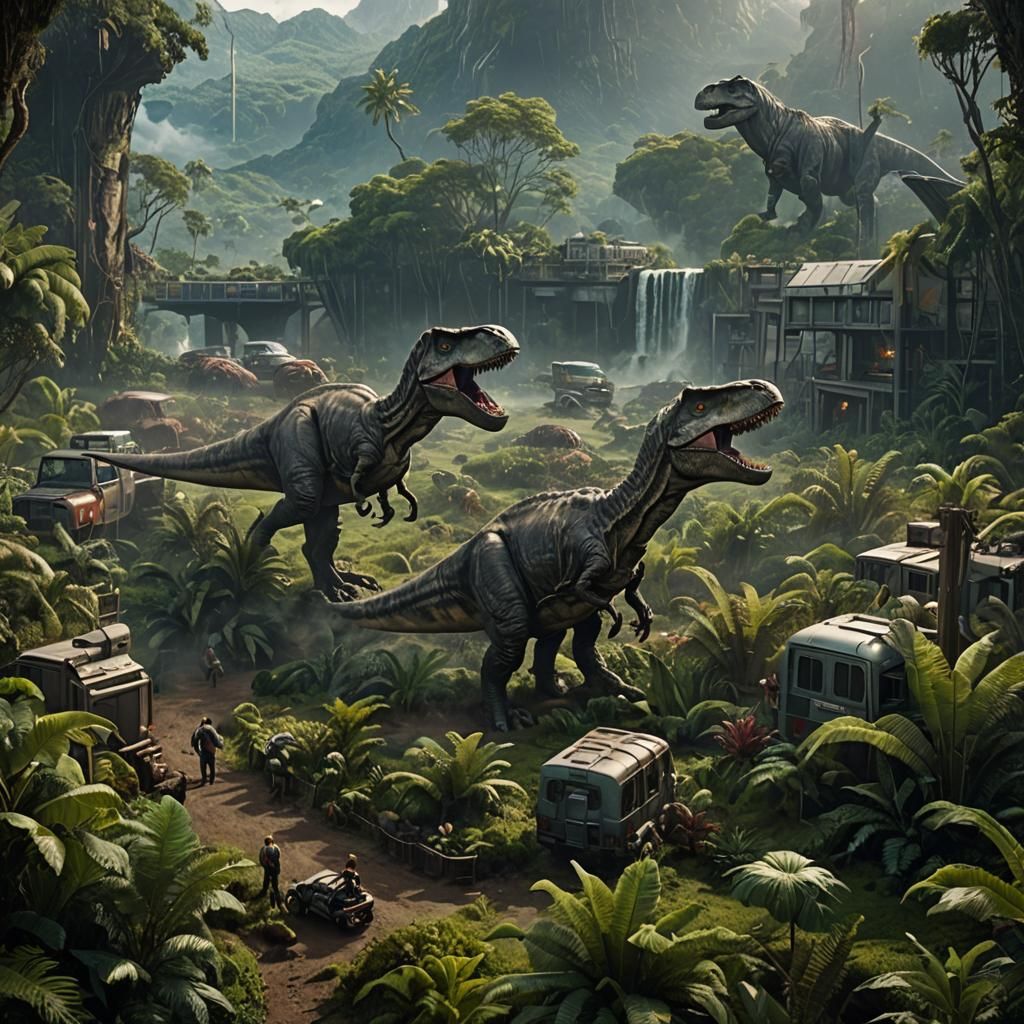 Epic Jurassic World Cinematic Digital Matte Painting