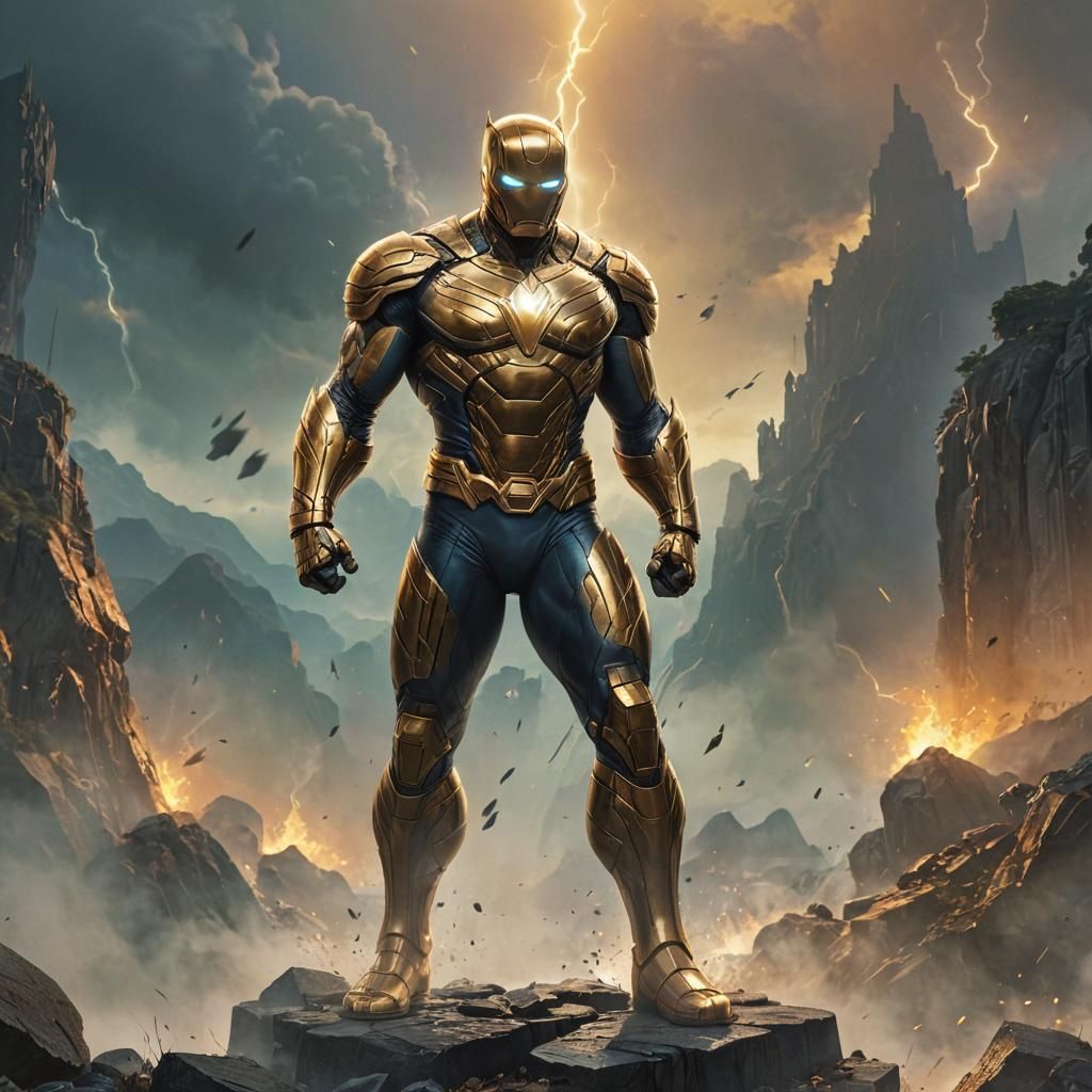 Heroic 3D Character in Fantasy Comic Book Art