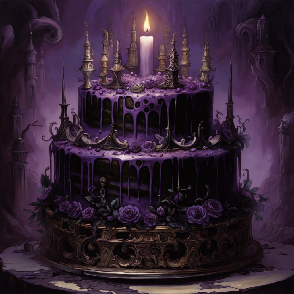 Goth Purple Cake