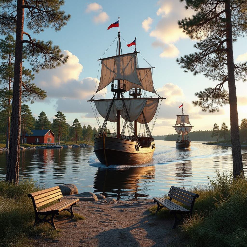 Björnö: Detailed Matte Painting Landscape