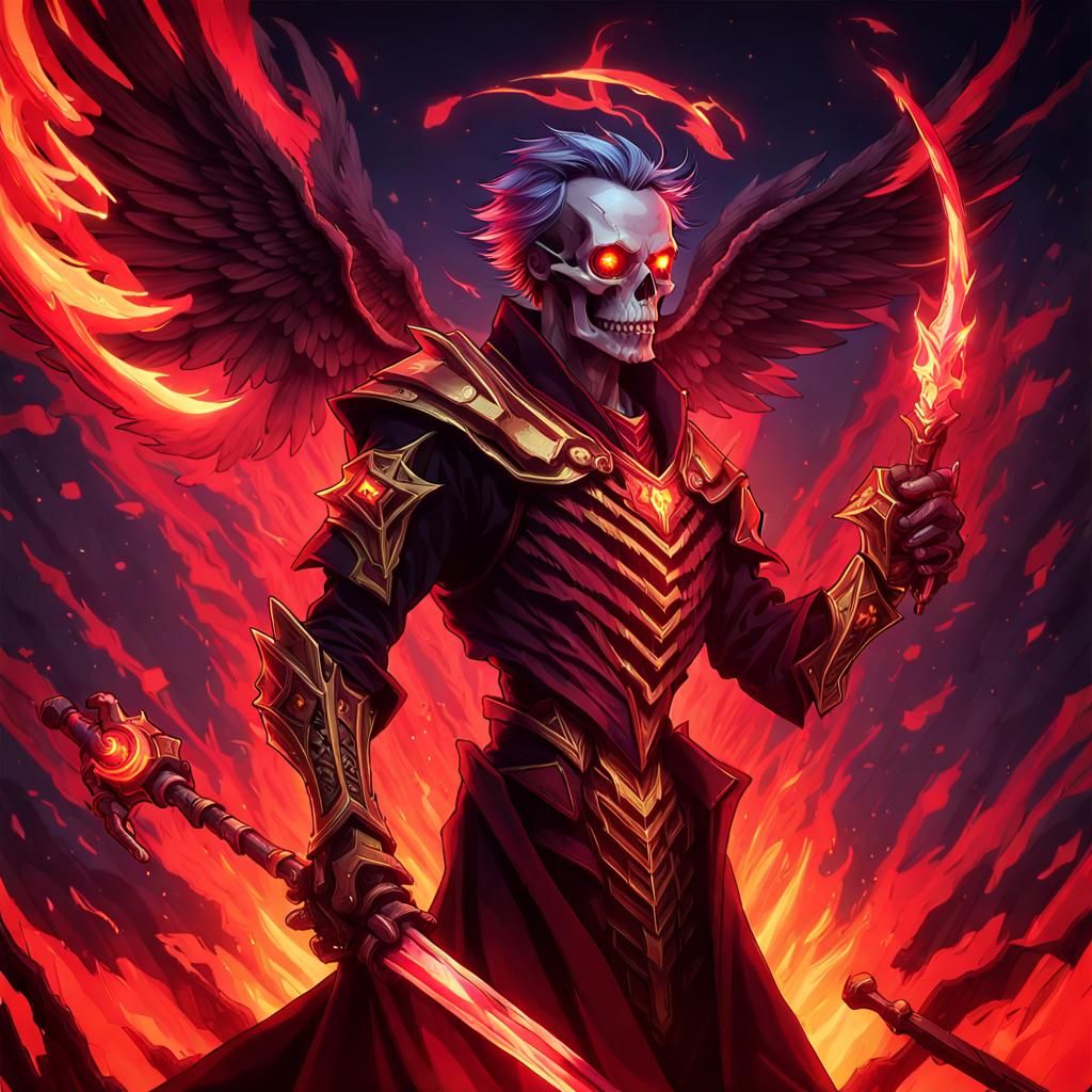 Epic Skeleton Warrior in Rune Armor