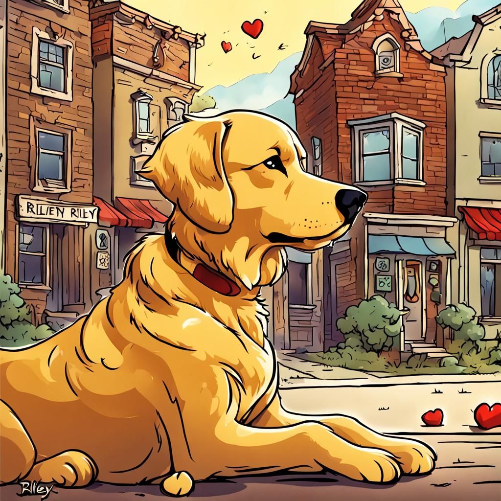 Riley the Dog with a Golden Heart