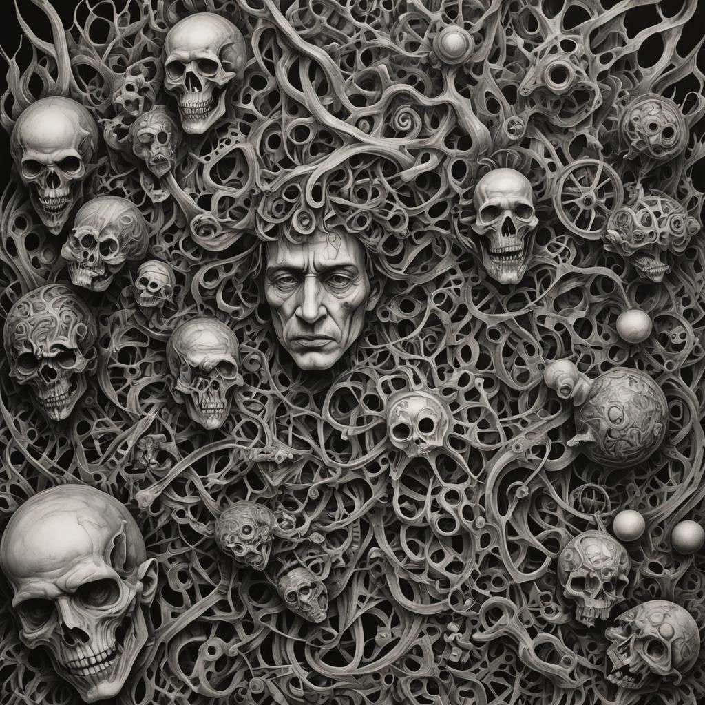 Hyperdetailed Charcoal Drawing of Confusion