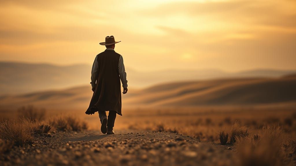 Cinematic Western Cowboy in Muted Earth Tones