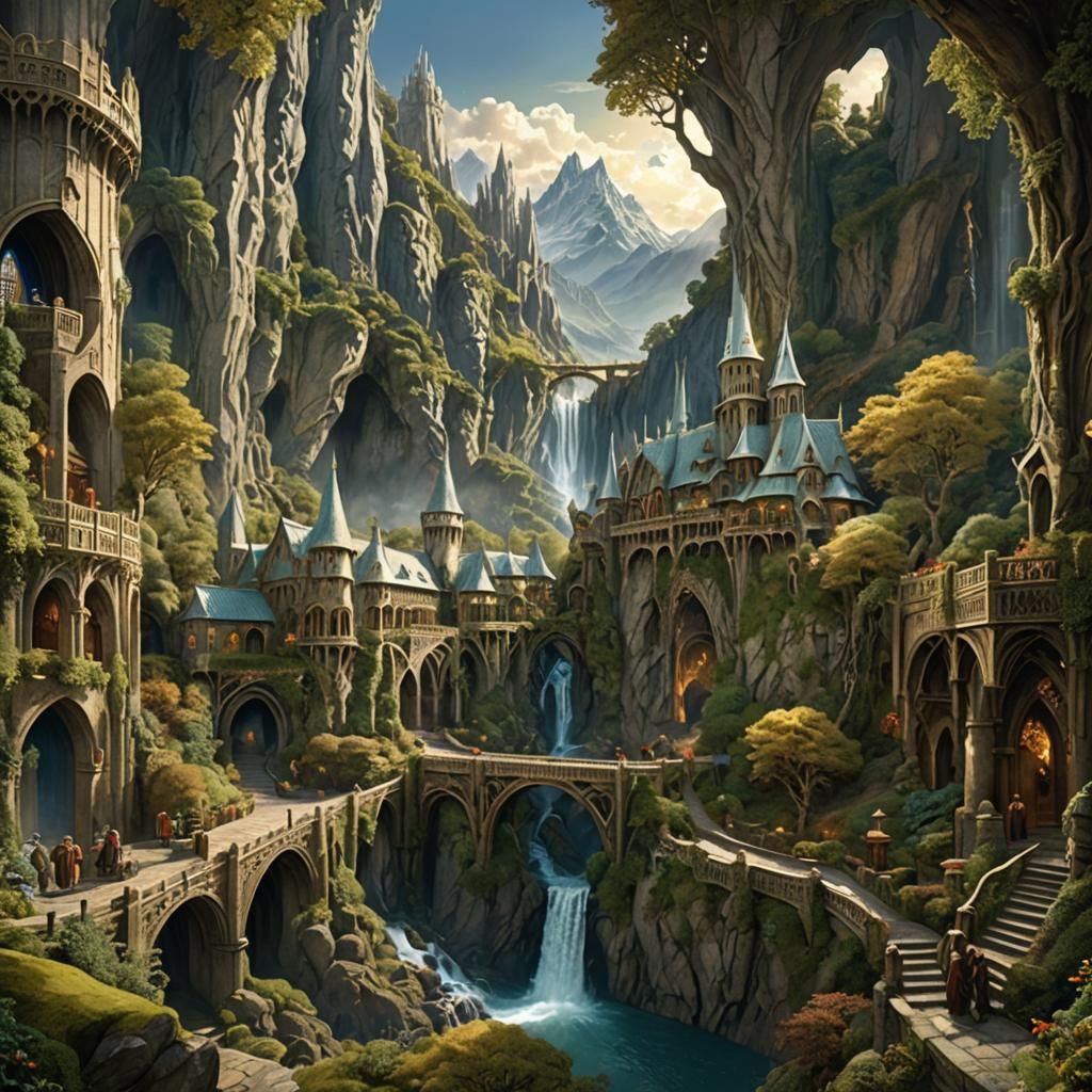 Rivendell Interior as Digital Matte Painting