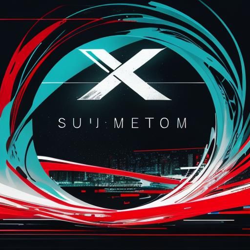 Minimalist Logo with Red Accent and Neon Glow