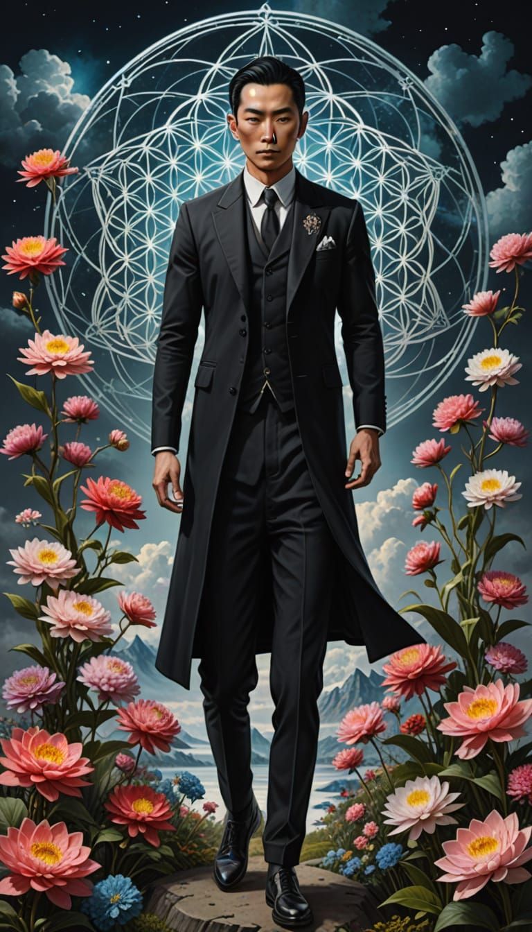 Eroding Memories: Sacred Geometry of an Asian Man