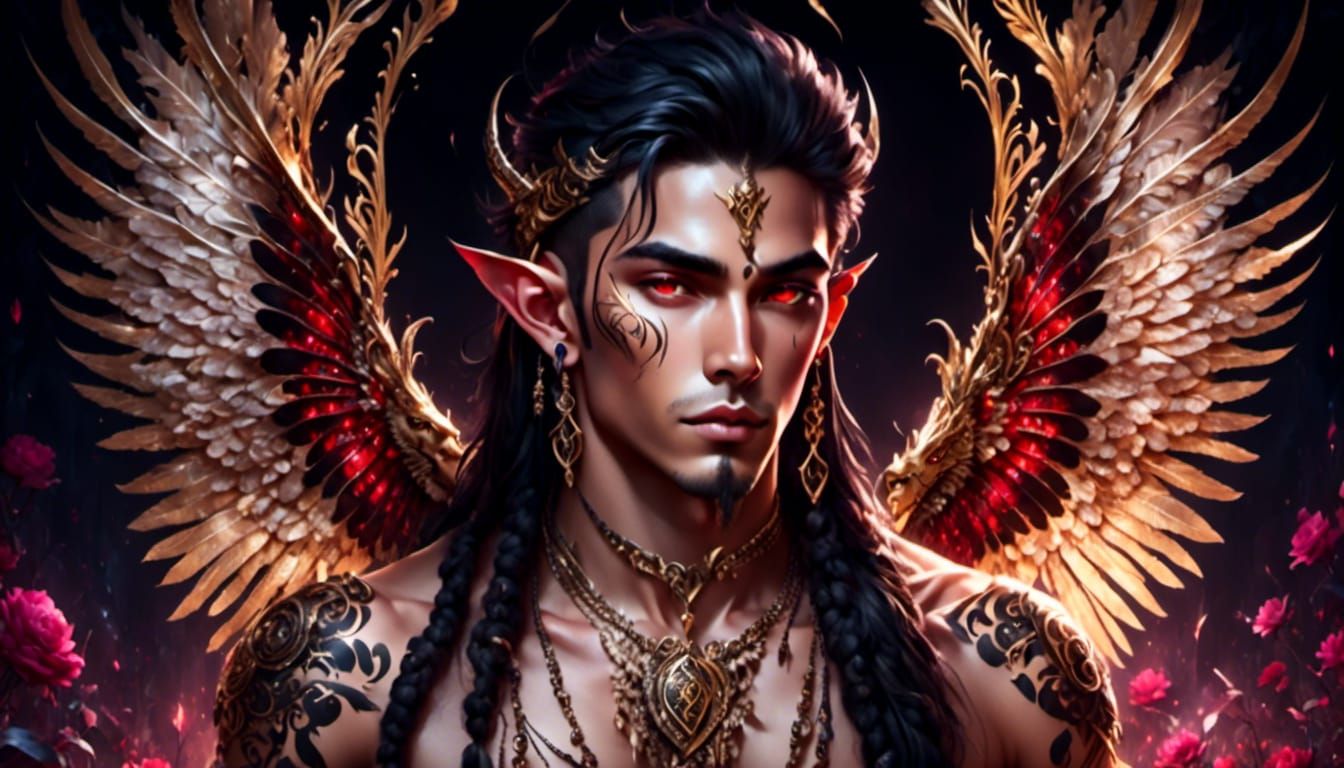 avariel elf red and black