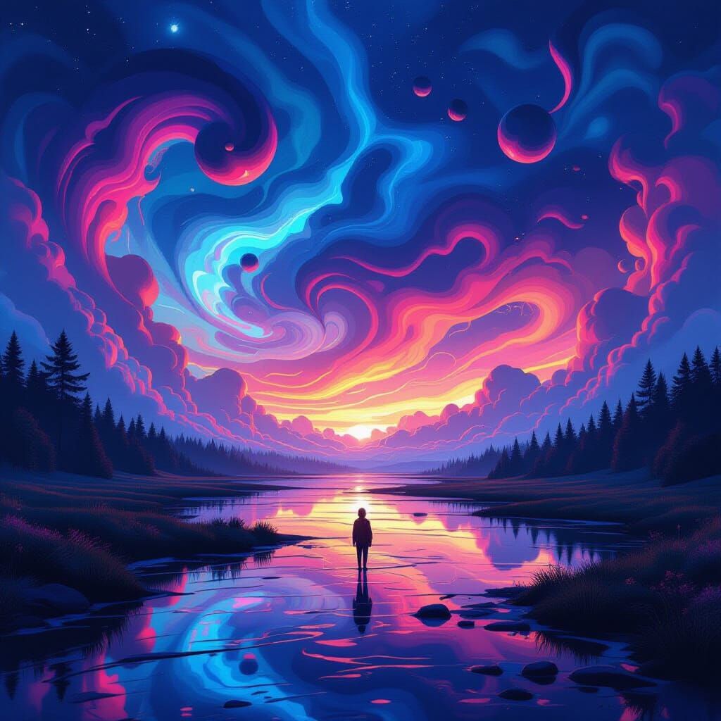 Mesmerizing Surreal Scene in Digital Art Style