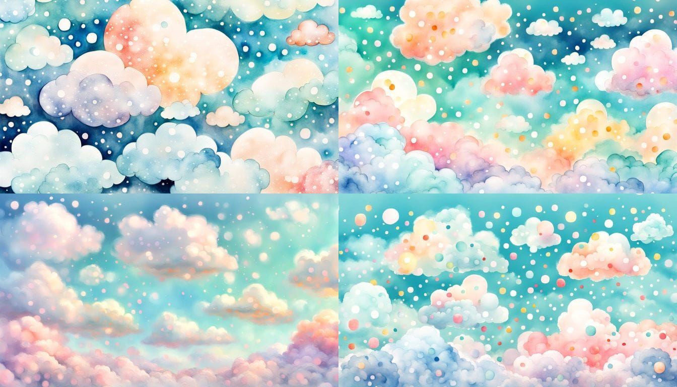 Polka Dot Clouds in a Whimsical Sky