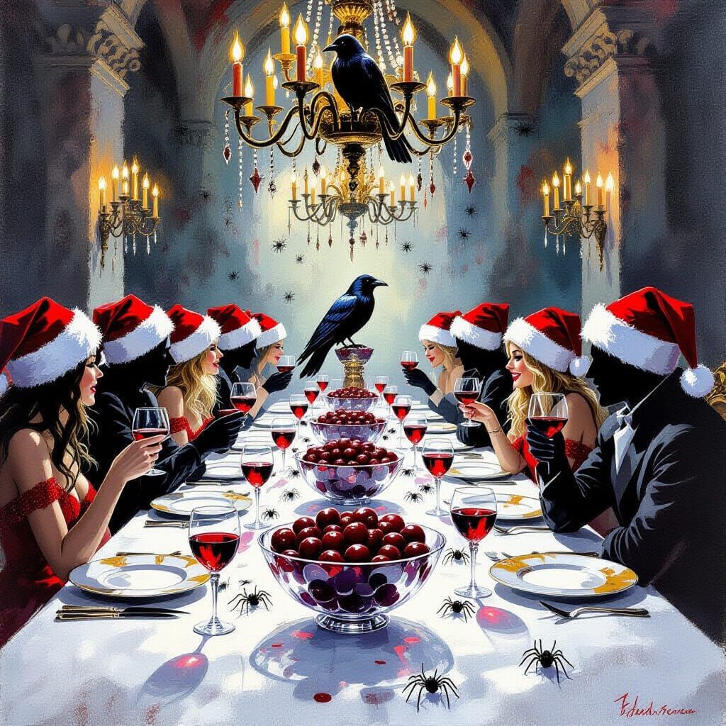 Haunting Christmas Banquet with Cherry Blood Feast