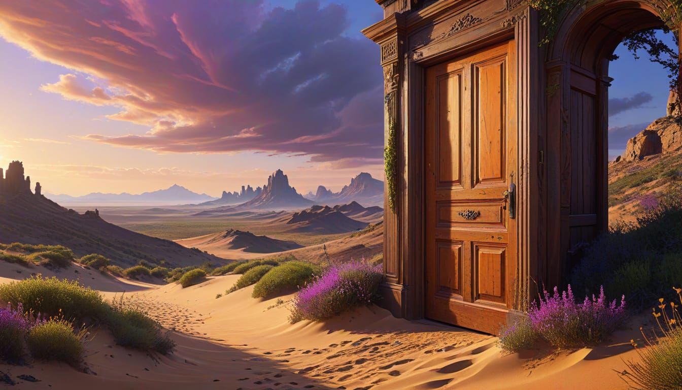 Desert Doorway to Fantasy Forest: Digital Matte Painting