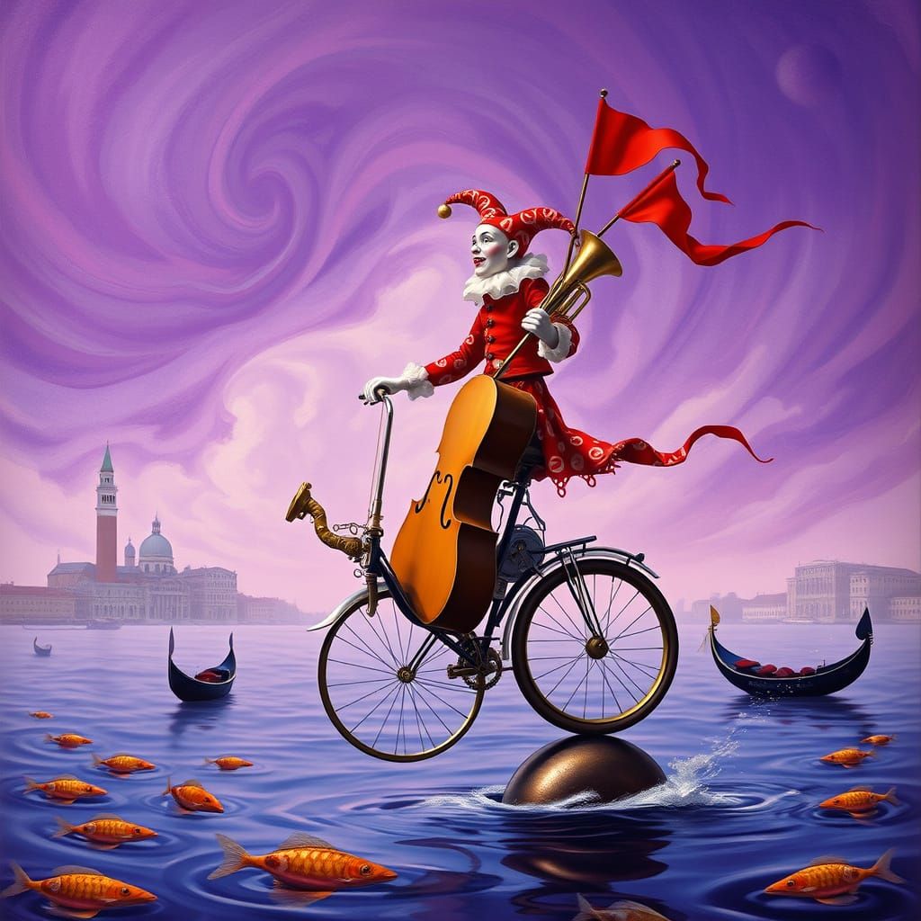 Surreal Jester on Musical Machine, Dreamlike Art