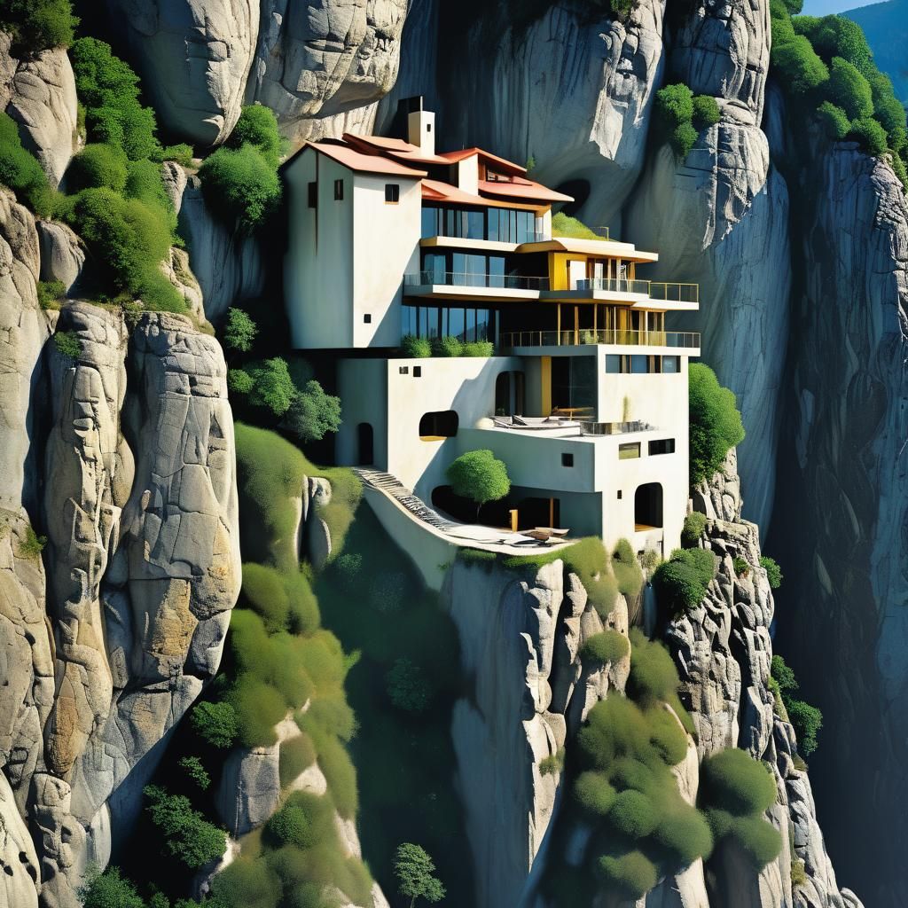 Architectural Marvel: Cliffside House Inspired by Art Master...