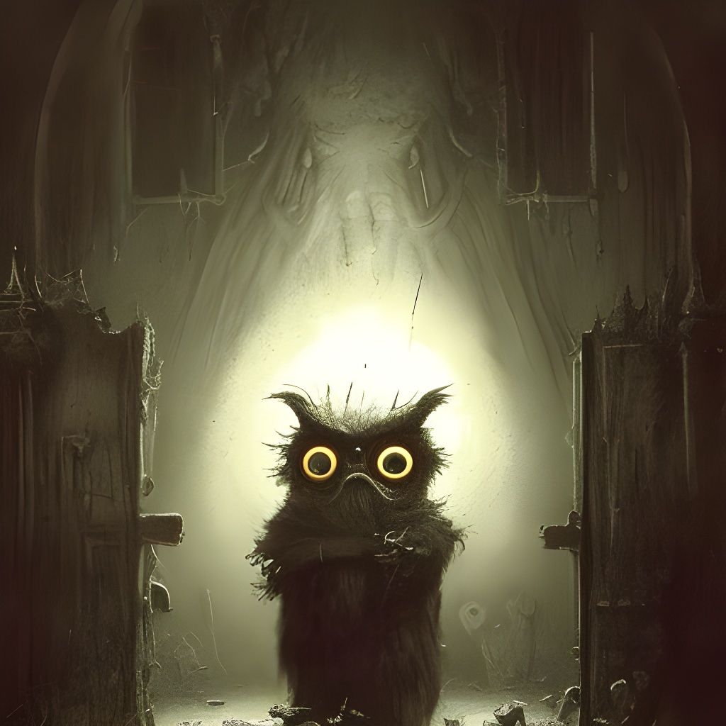 Horror Furby in Gustave Doré Style