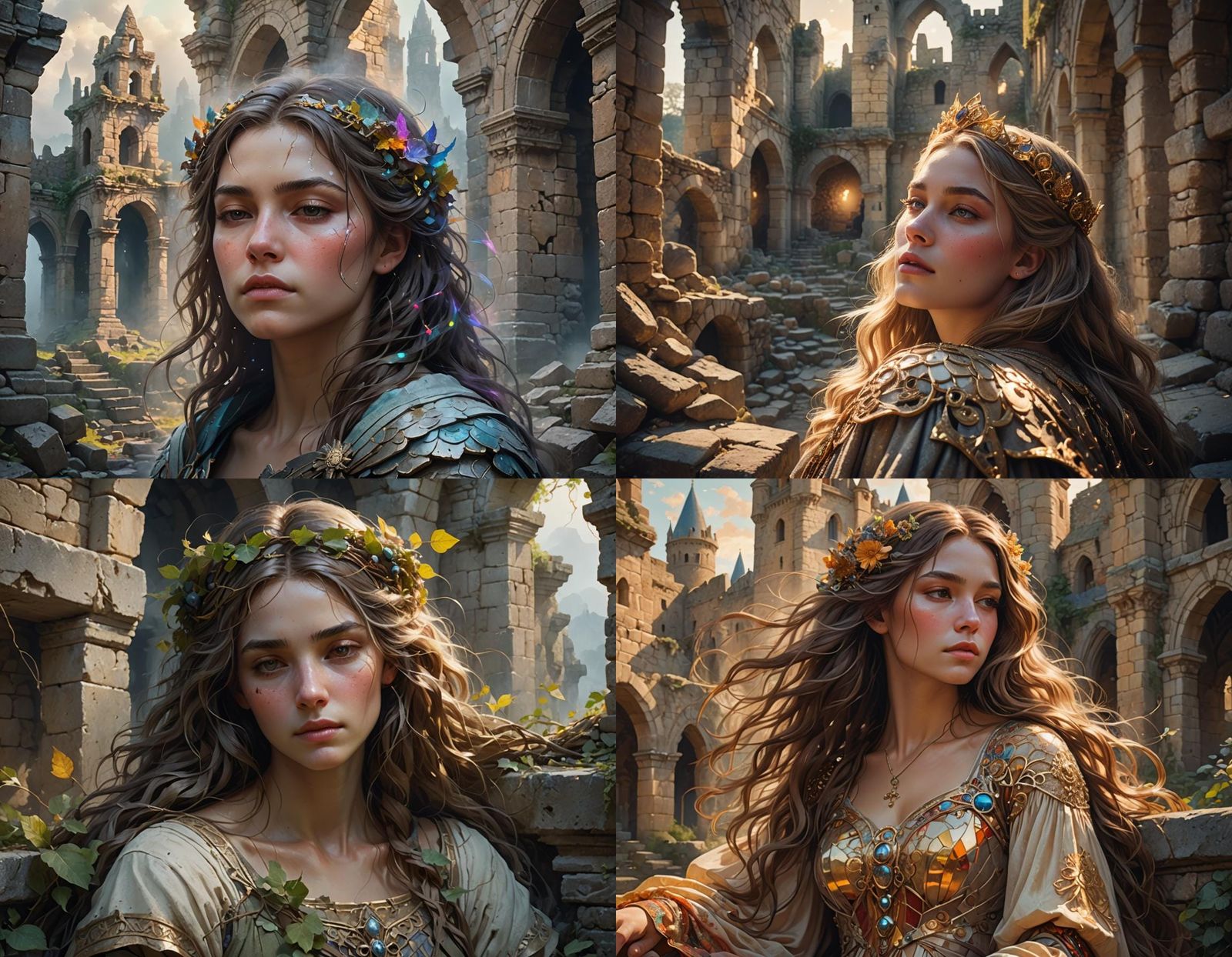 Sleeping Beauty in Castle Ruins: Bokeh Photography