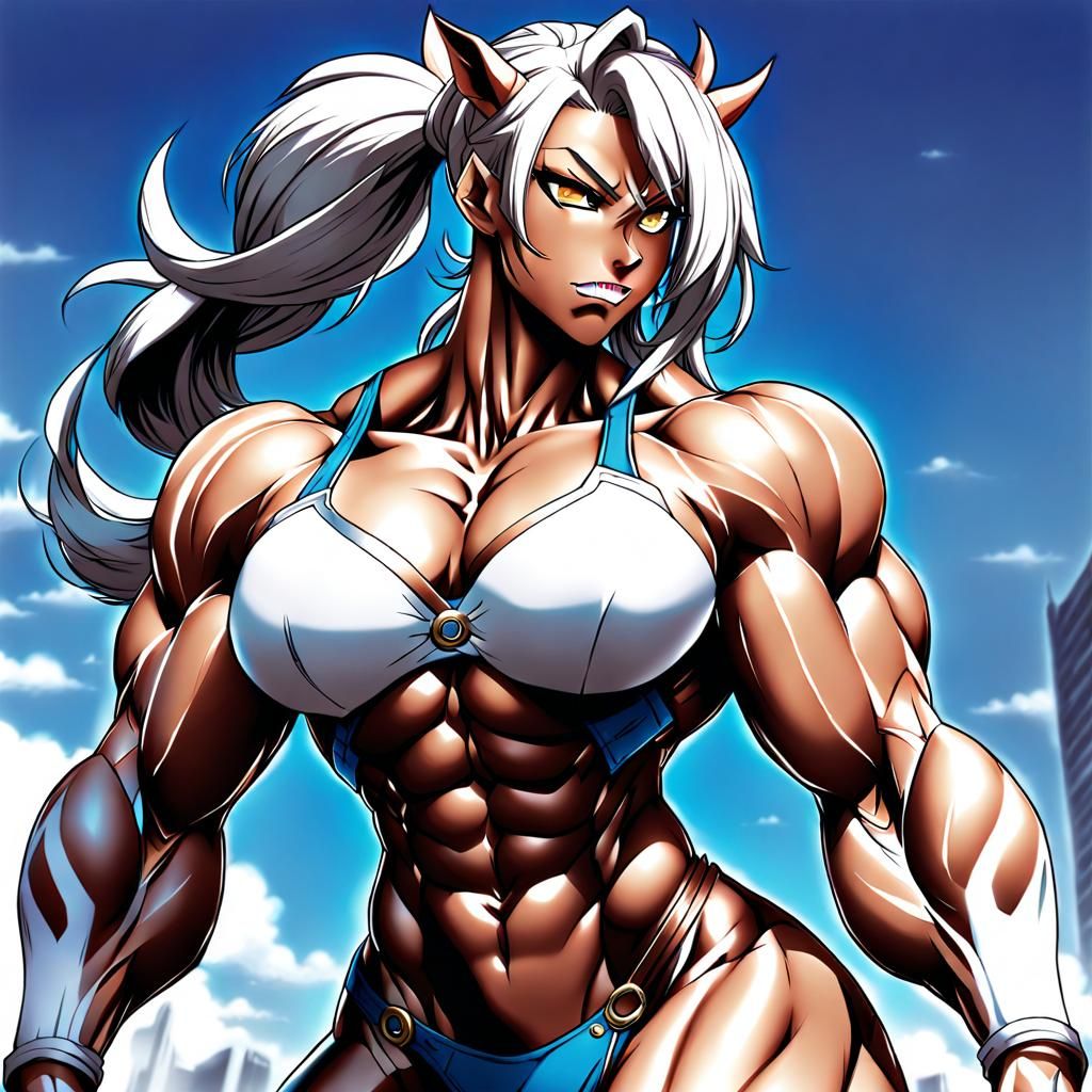 Muscular Centaur Girl in Anime Style