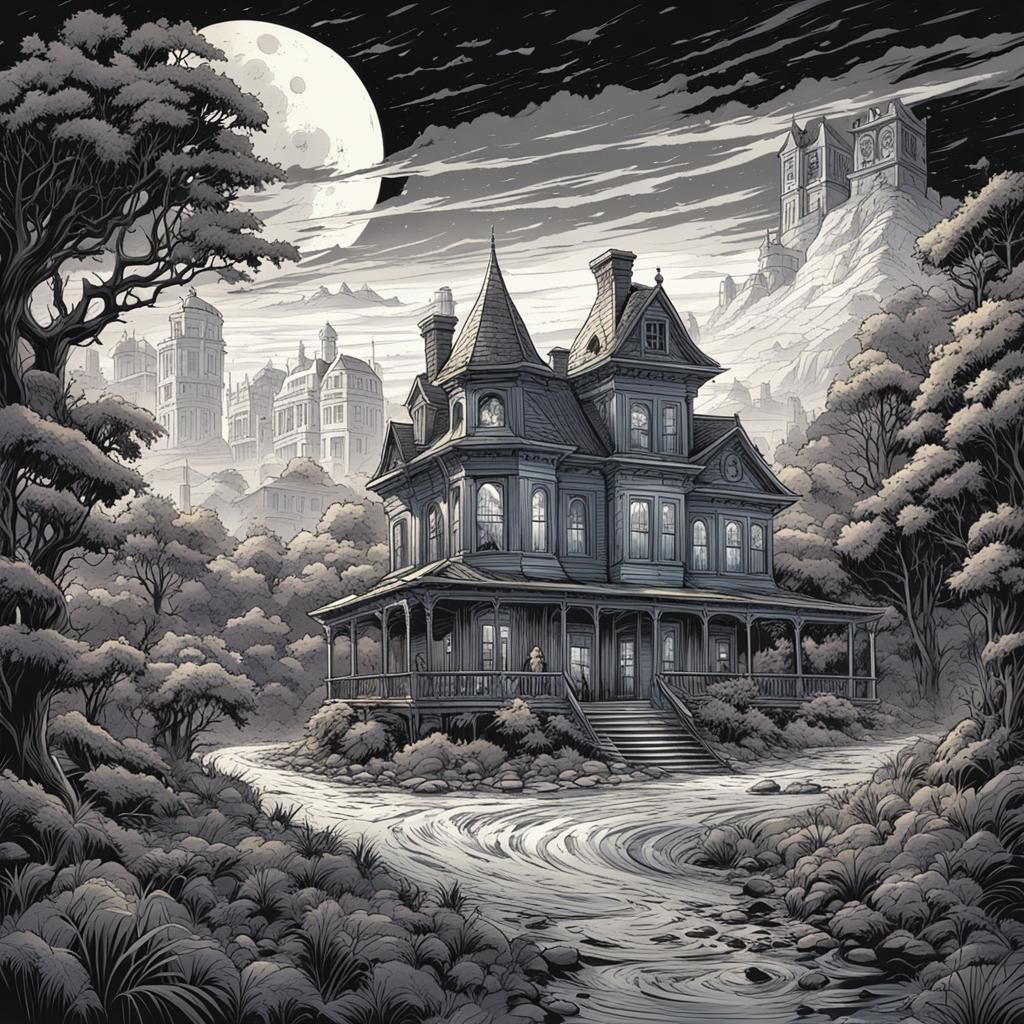 Fat Donkey in Villa: Comic Book Art