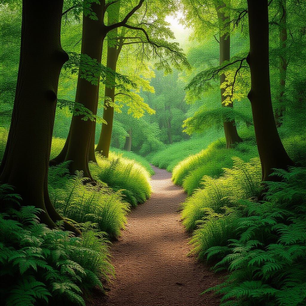 Enchanted Woodland Path in Fairy Tale Style