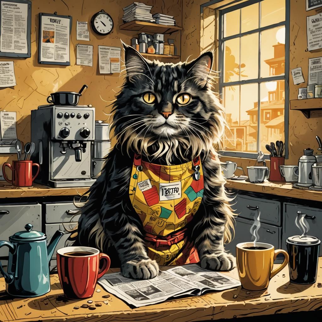 Cat Makes Coffee: Classic Newspaper Comic Art